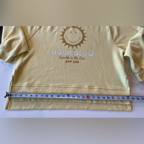 aerie Oversized Cotton Ribbed Sweater Sun Yellow Golden Glow Small - Picture 4 of 13